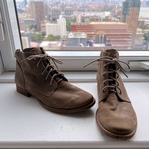 Sam Edelman Womens Lace Up Mare Ankle Boots | Size 10 | Brown Leather